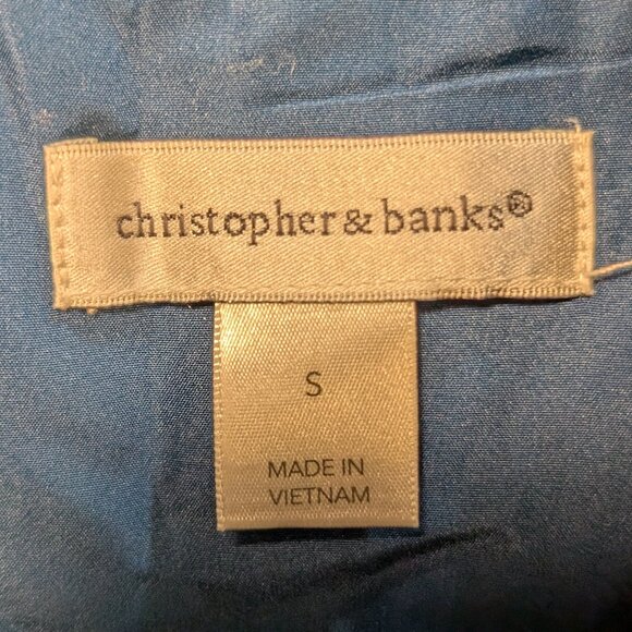 Christopher & Banks Vest Blue Sleeveless Puffer Size Small - Picture 4 of 9